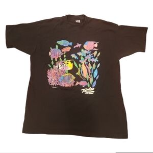 Vtg Rio Las Vegas 1992 Aquarium T-Shirt Adult XXL Black Single Stitch